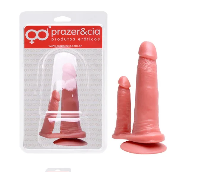 Foto do produto Pênis de Borracha Maciça Dupla 18 x 3,5cm